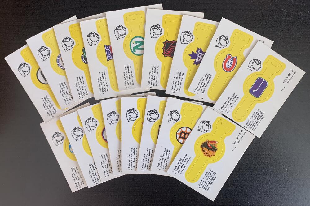 1973-74 O-Pee-Chee Rings Complete Set 1-17 Vintage Hockey 08228