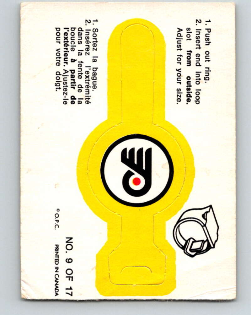 1973-74 O-Pee-Chee Rings #9 Philadelphia Flyers Team Crest V7390