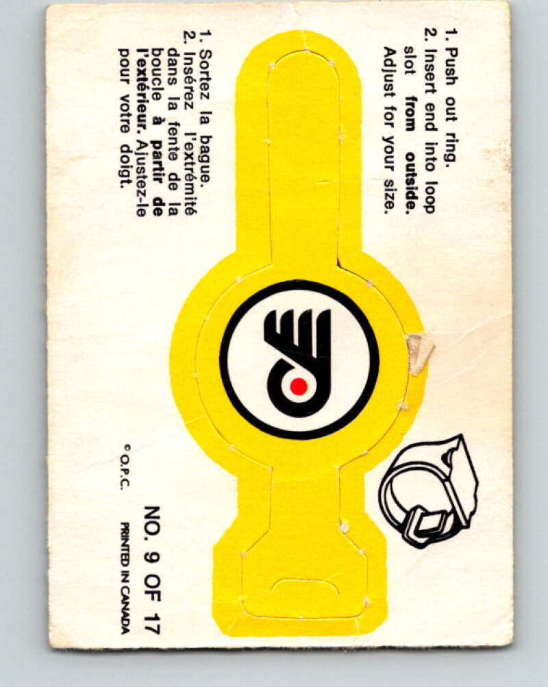 1973-74 O-Pee-Chee Rings #9 Philadelphia Flyers Team Crest V7391