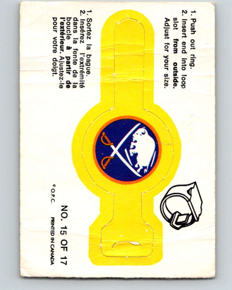 1973-74 O-Pee-Chee Rings #15 Buffalo Sabres Team Crest V7399