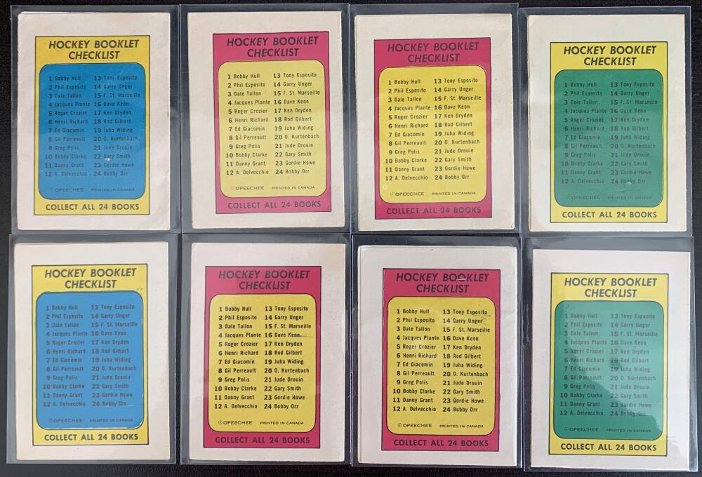 1971-72 O-Pee-Chee Booklets Complete Set 1-24 Vintage Hockey 08229