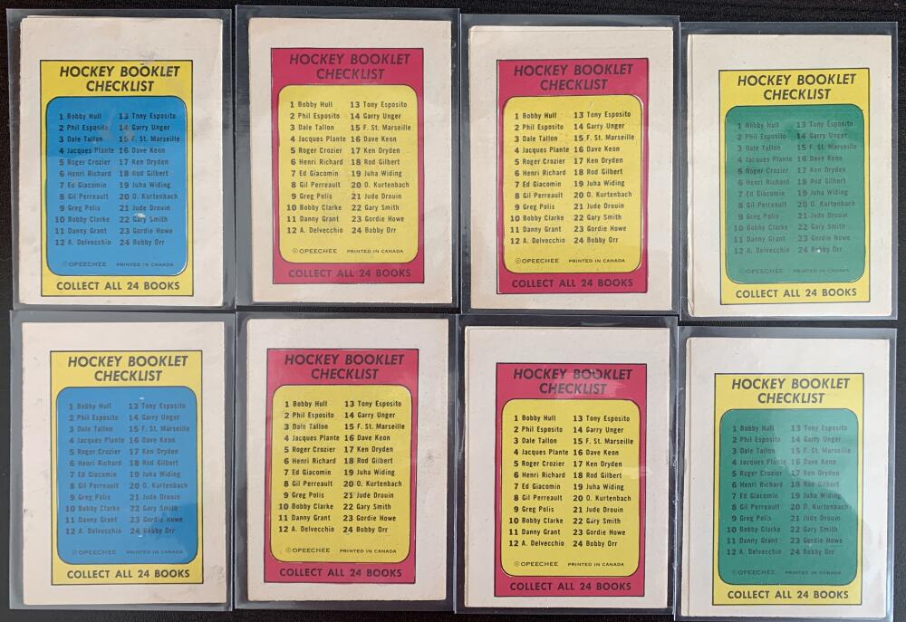 1971-72 O-Pee-Chee Booklets Complete Set 1-24 Vintage Hockey 08229