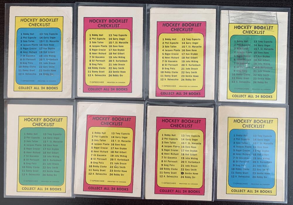 1971-72 O-Pee-Chee Booklets Complete Set 1-24 Vintage Hockey 08229