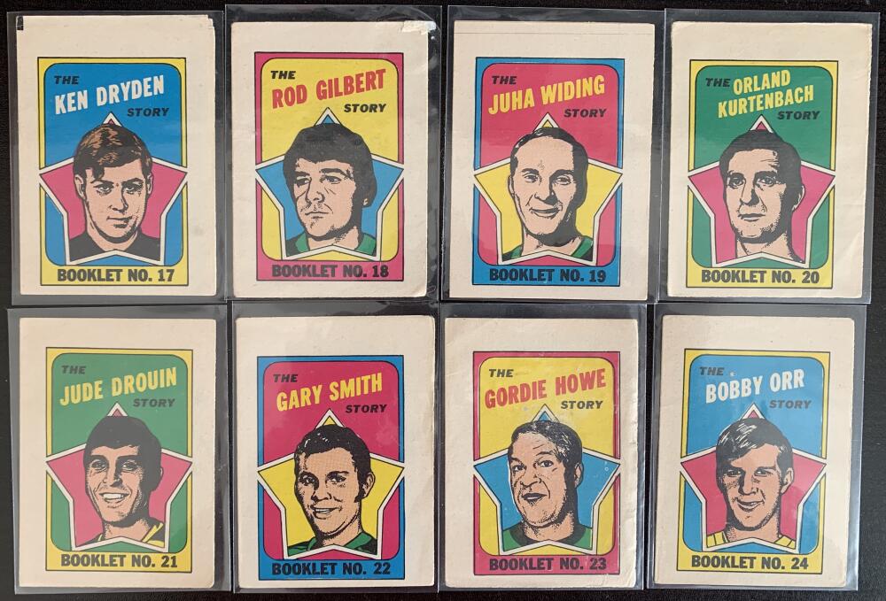 1971-72 O-Pee-Chee Booklets w/Topps Complete Set 1-24 Vintage Hockey 08230