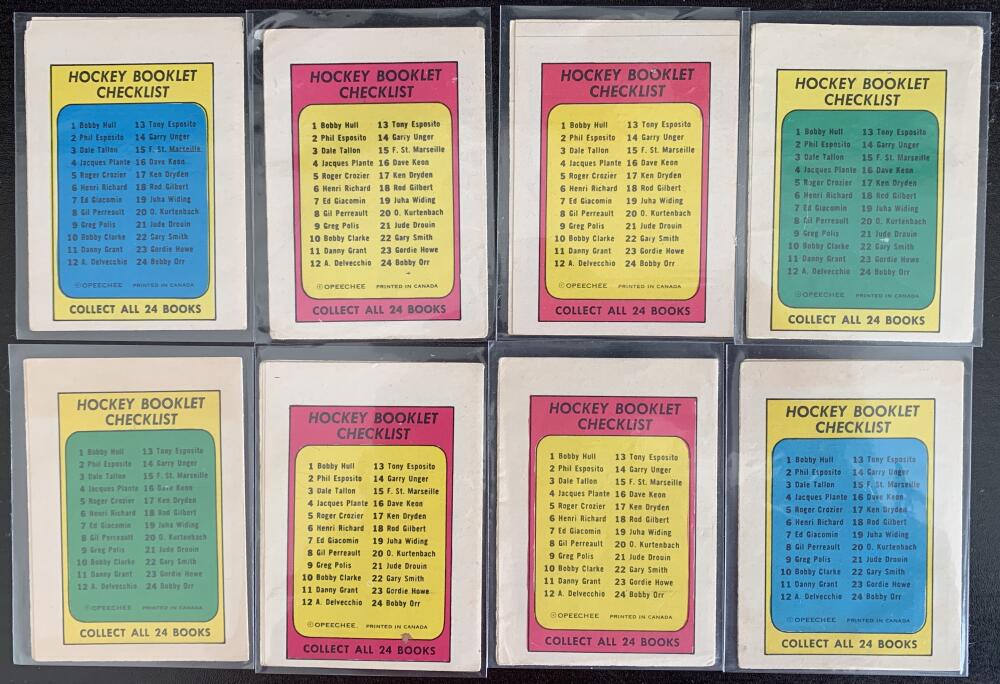 1971-72 O-Pee-Chee Booklets w/Topps Complete Set 1-24 Vintage Hockey 08230