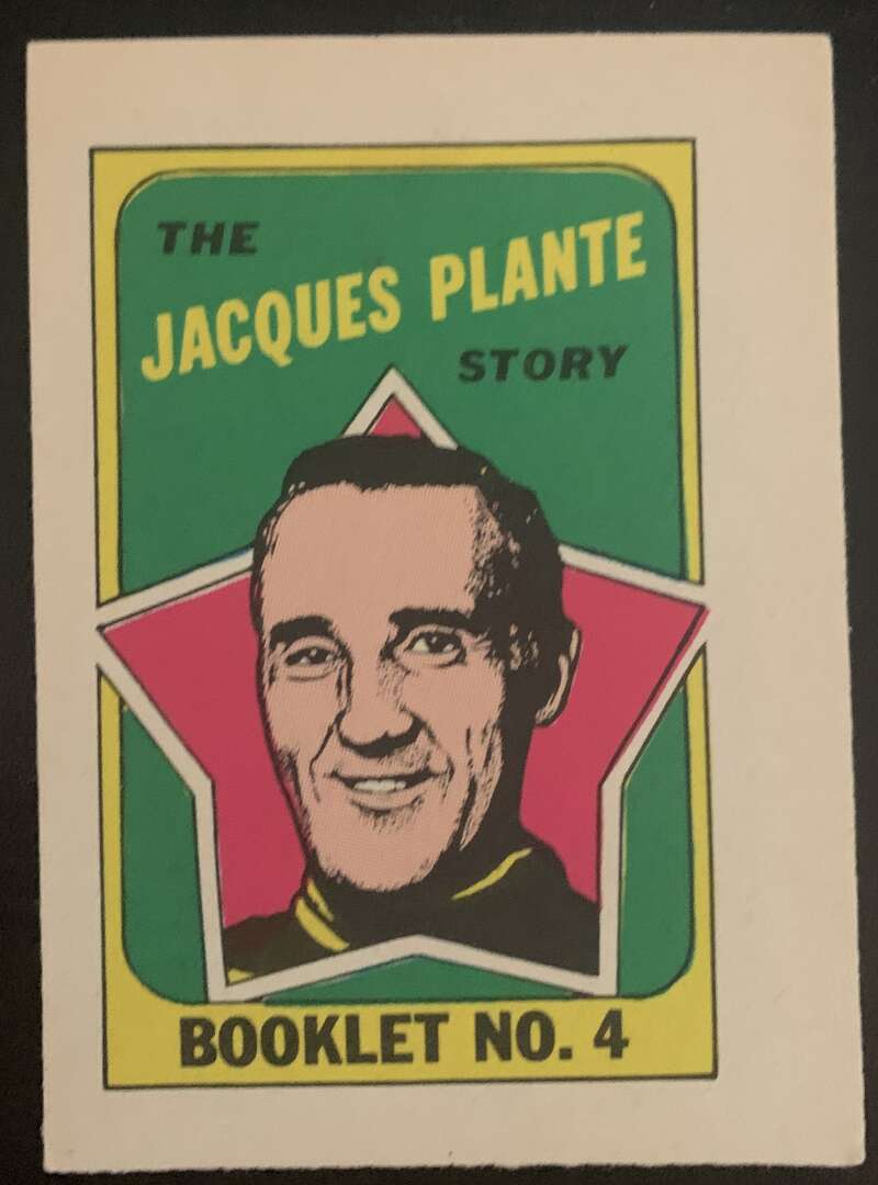1971-72 O-Pee-Chee Booklets #4 Jacques Plante Toronto Maple Leafs V7403