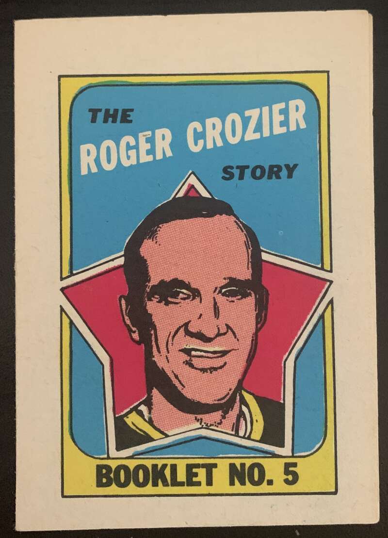 1971-72 O-Pee-Chee Booklets #5 Roger Crozier Buffalo Sabres V7405