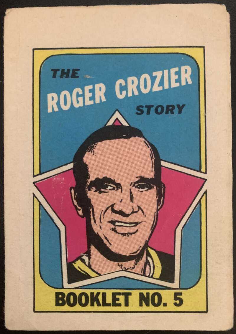 1971-72 O-Pee-Chee Booklets #5 Roger Crozier Buffalo Sabres V7407