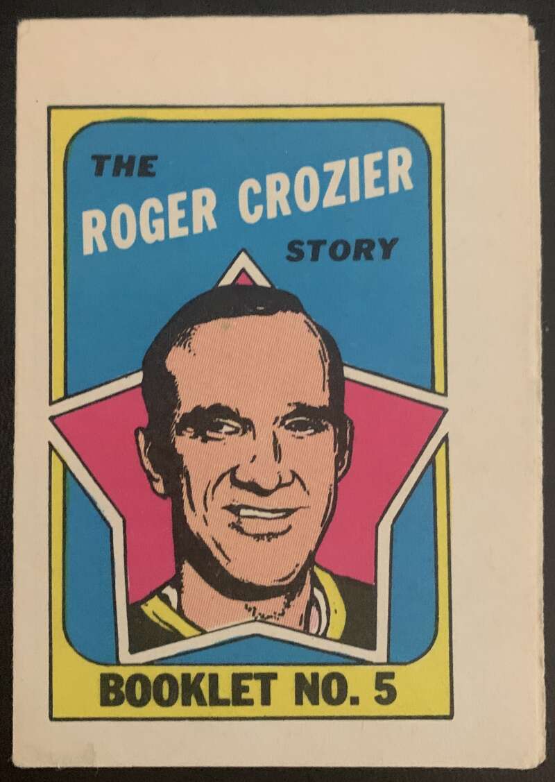 1971-72 O-Pee-Chee Booklets #5 Roger Crozier Buffalo Sabres V7408