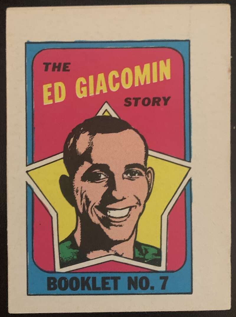1971-72 O-Pee-Chee Booklets #7 Ed Giacomin New York Rangers V7410