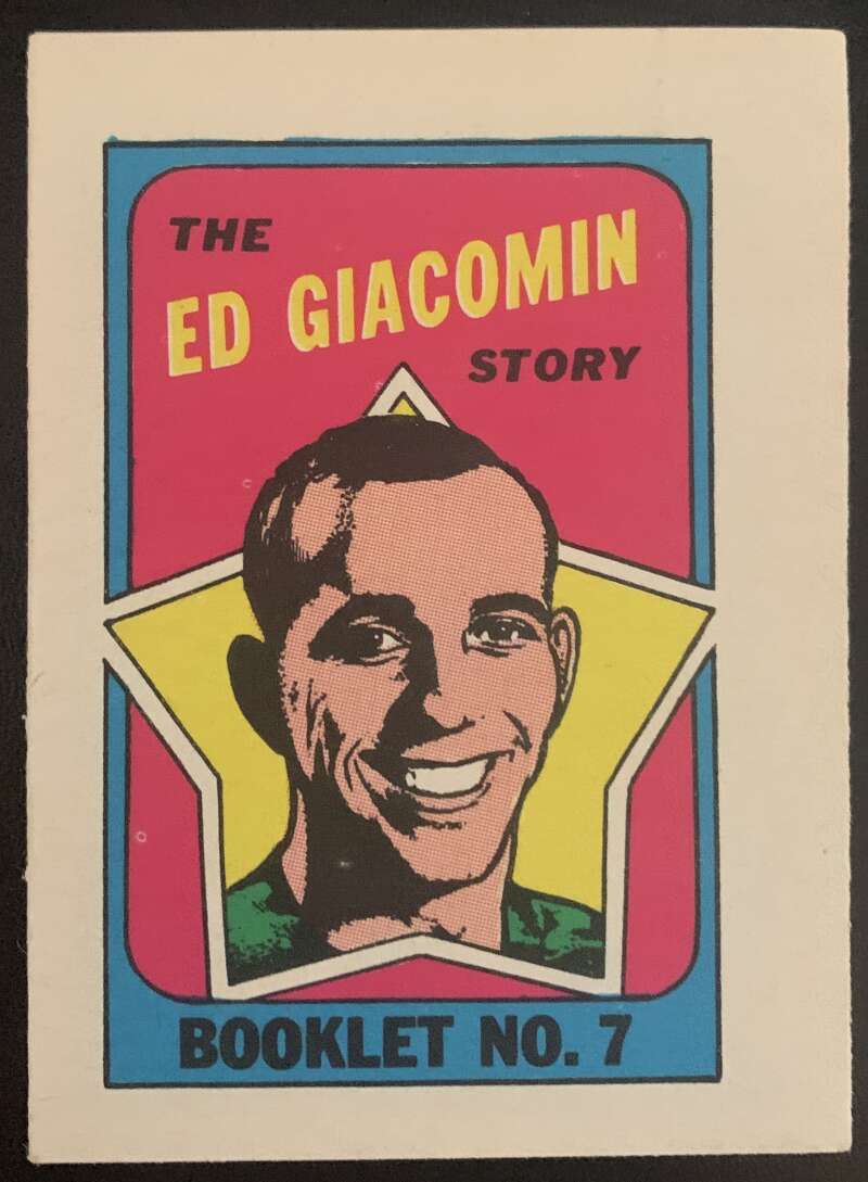 1971-72 O-Pee-Chee Booklets #7 Ed Giacomin New York Rangers V7411