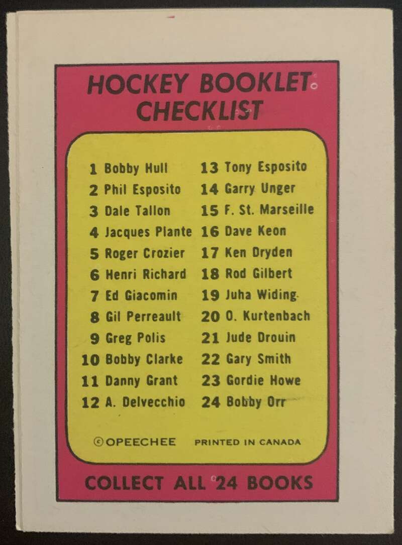 1971-72 O-Pee-Chee Booklets #7 Ed Giacomin New York Rangers V7411