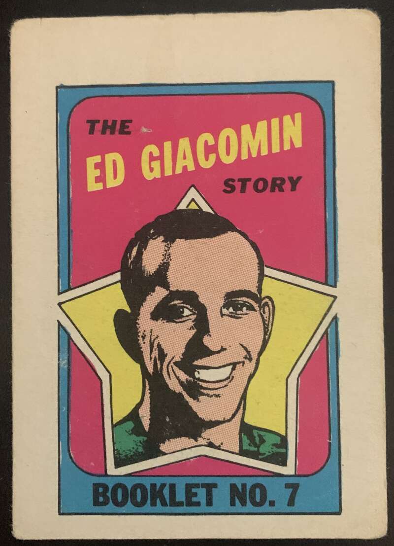 1971-72 O-Pee-Chee Booklets #7 Ed Giacomin New York Rangers V7414