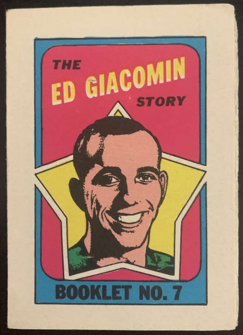 1971-72 O-Pee-Chee Booklets #7 Ed Giacomin New York Rangers V7415