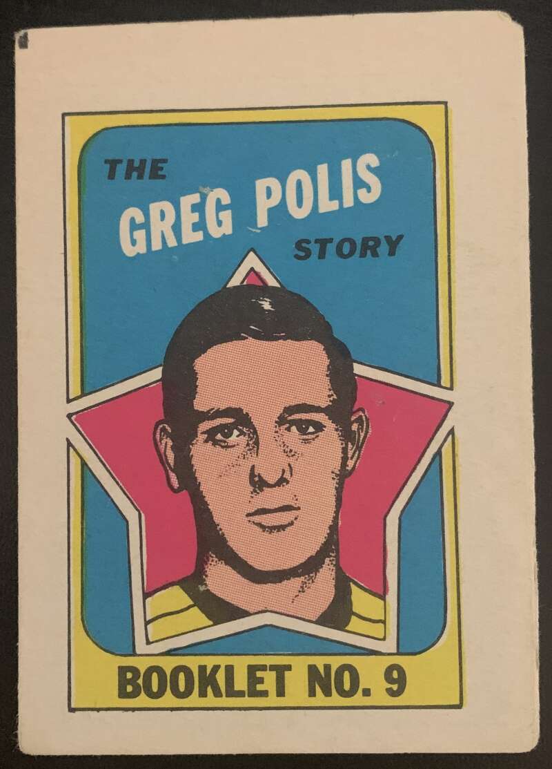 1971-72 O-Pee-Chee Booklets #9 Greg Polis Pittsburgh Penguins V7418