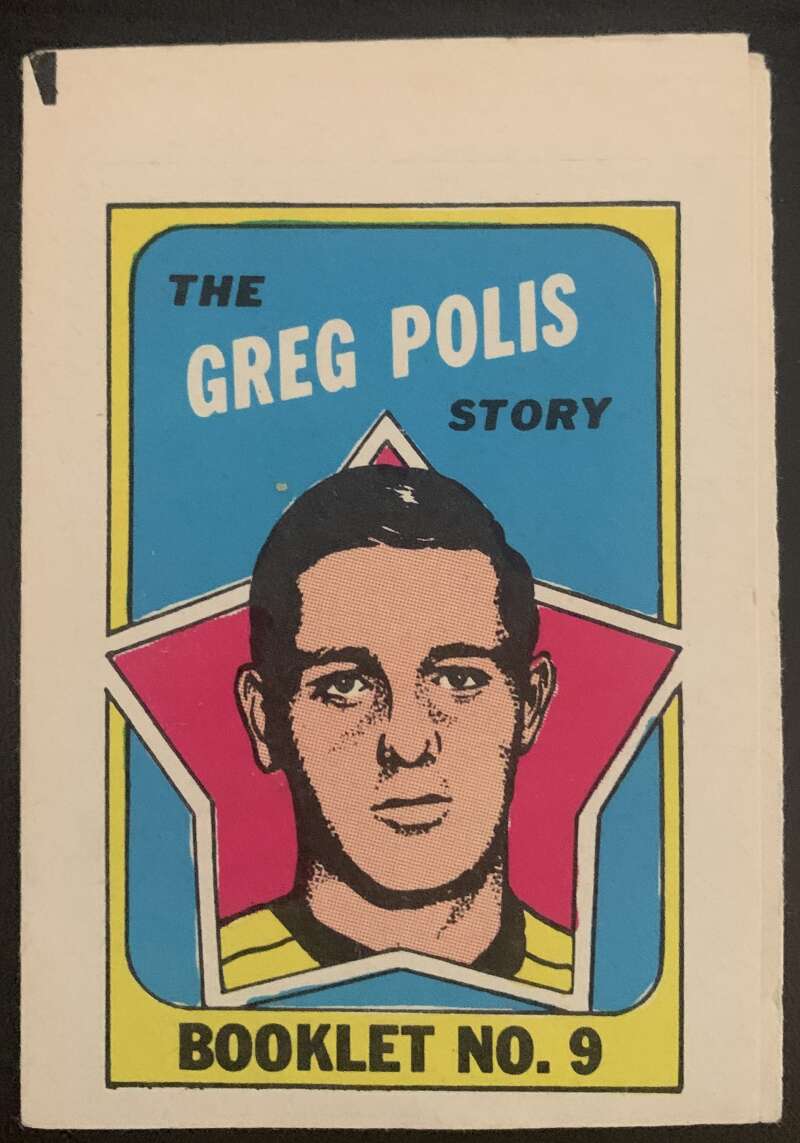 1971-72 O-Pee-Chee Booklets #9 Greg Polis Pittsburgh Penguins V7419