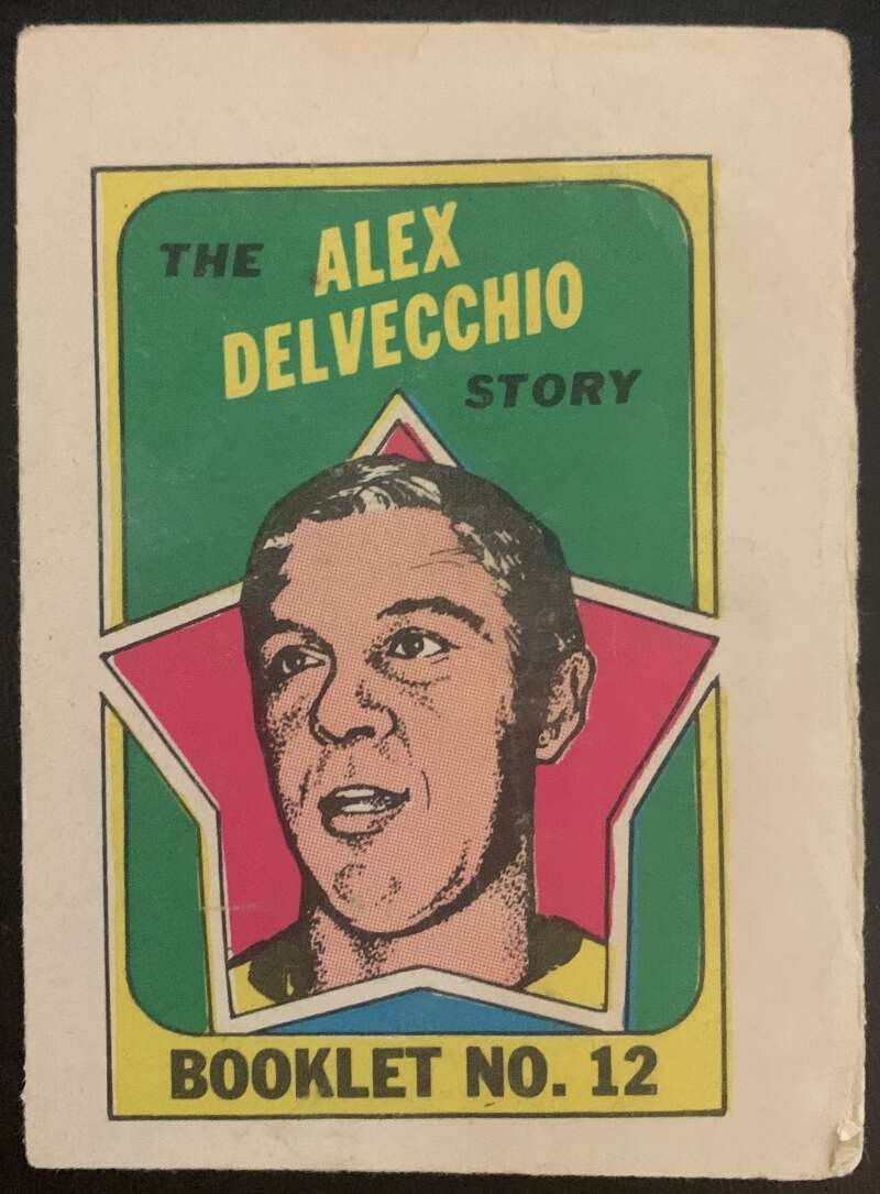 1971-72 O-Pee-Chee Booklets #12 Alex Delvecchio Detroit Red Wings V7427