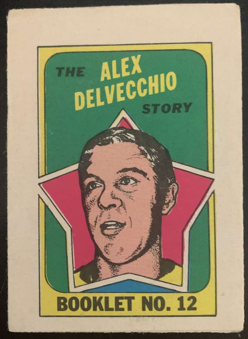 1971-72 O-Pee-Chee Booklets #12 Alex Delvecchio Detroit Red Wings V7428