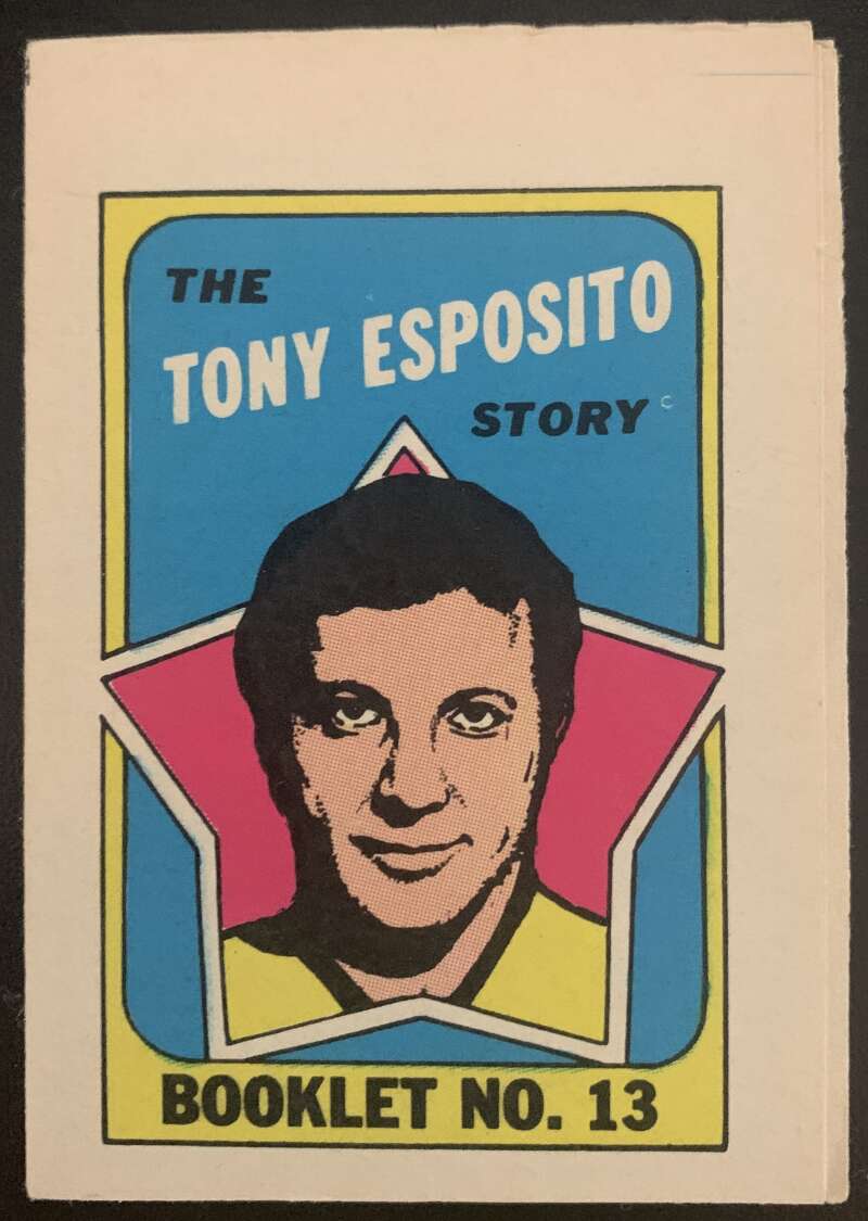 1971-72 O-Pee-Chee Booklets #13 Tony Esposito Chicago Blackhawks V7429