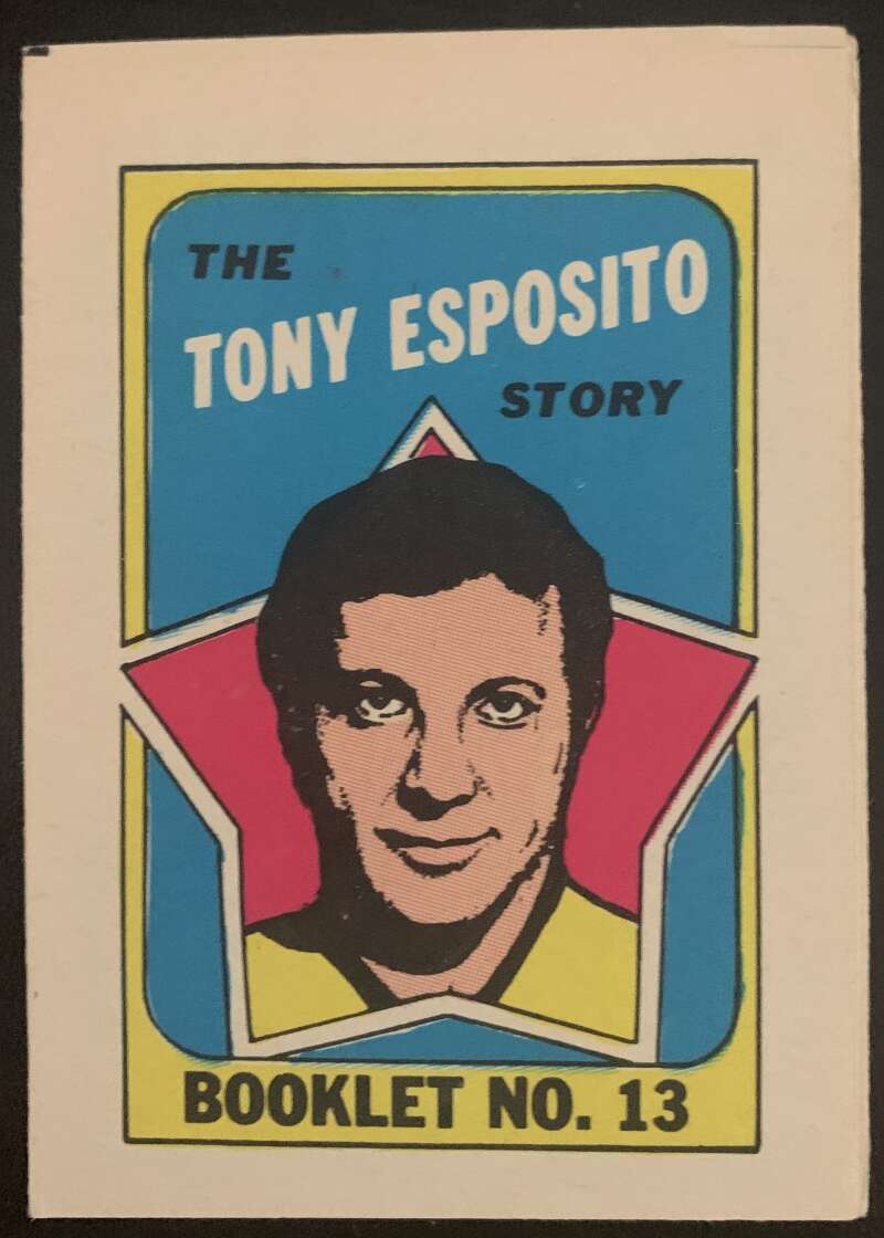 1971-72 O-Pee-Chee Booklets #13 Tony Esposito Chicago Blackhawks V7430