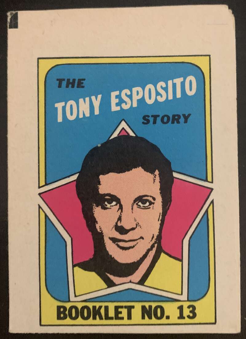 1971-72 O-Pee-Chee Booklets #13 Tony Esposito Chicago Blackhawks V7431