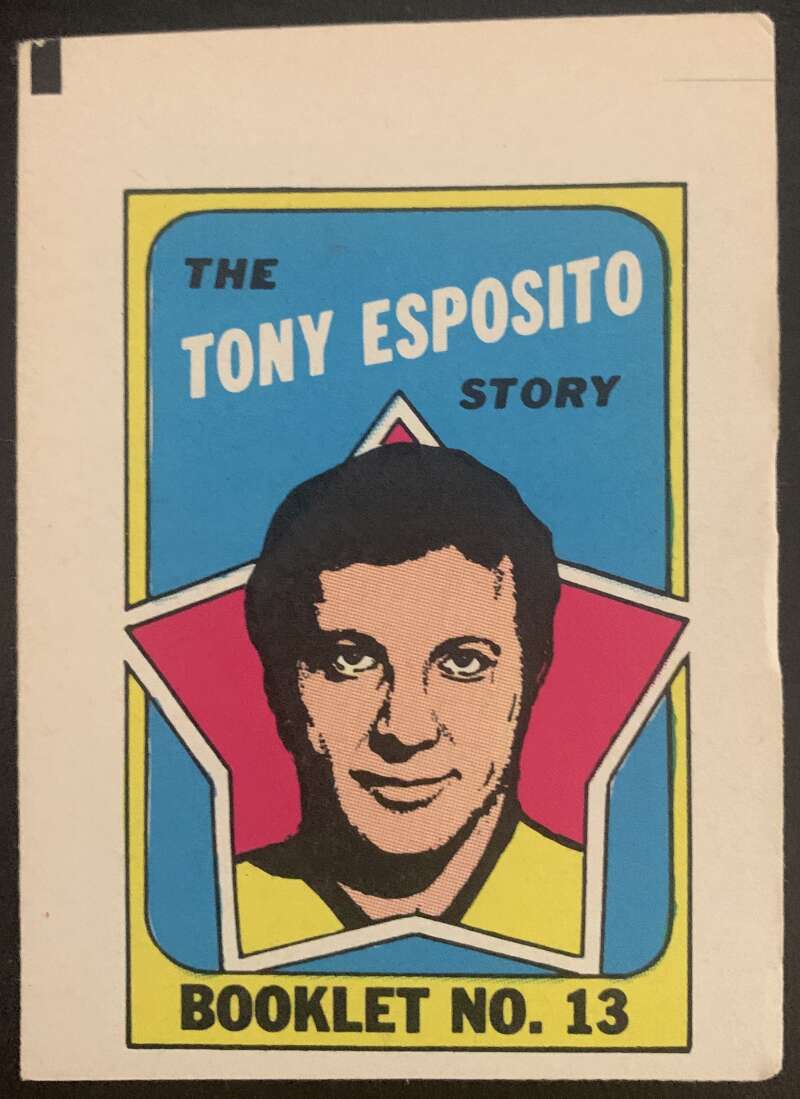 1971-72 O-Pee-Chee Booklets #13 Tony Esposito Chicago Blackhawks V7432