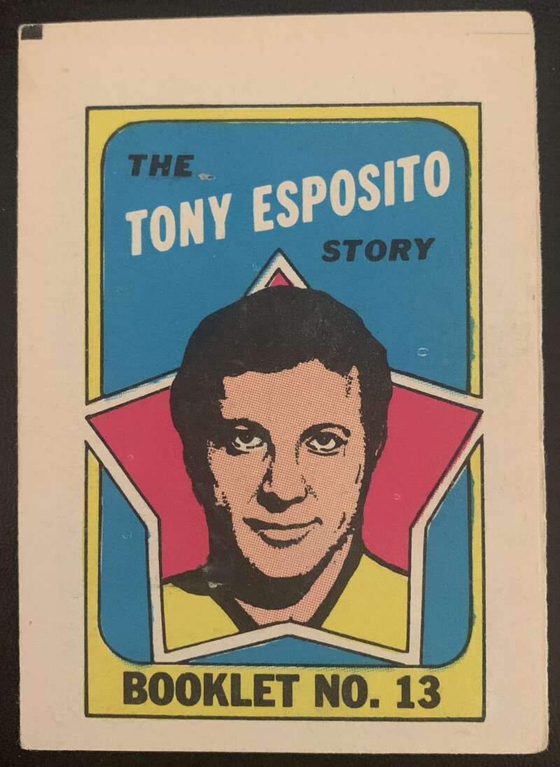 1971-72 O-Pee-Chee Booklets #13 Tony Esposito Chicago Blackhawks V7433