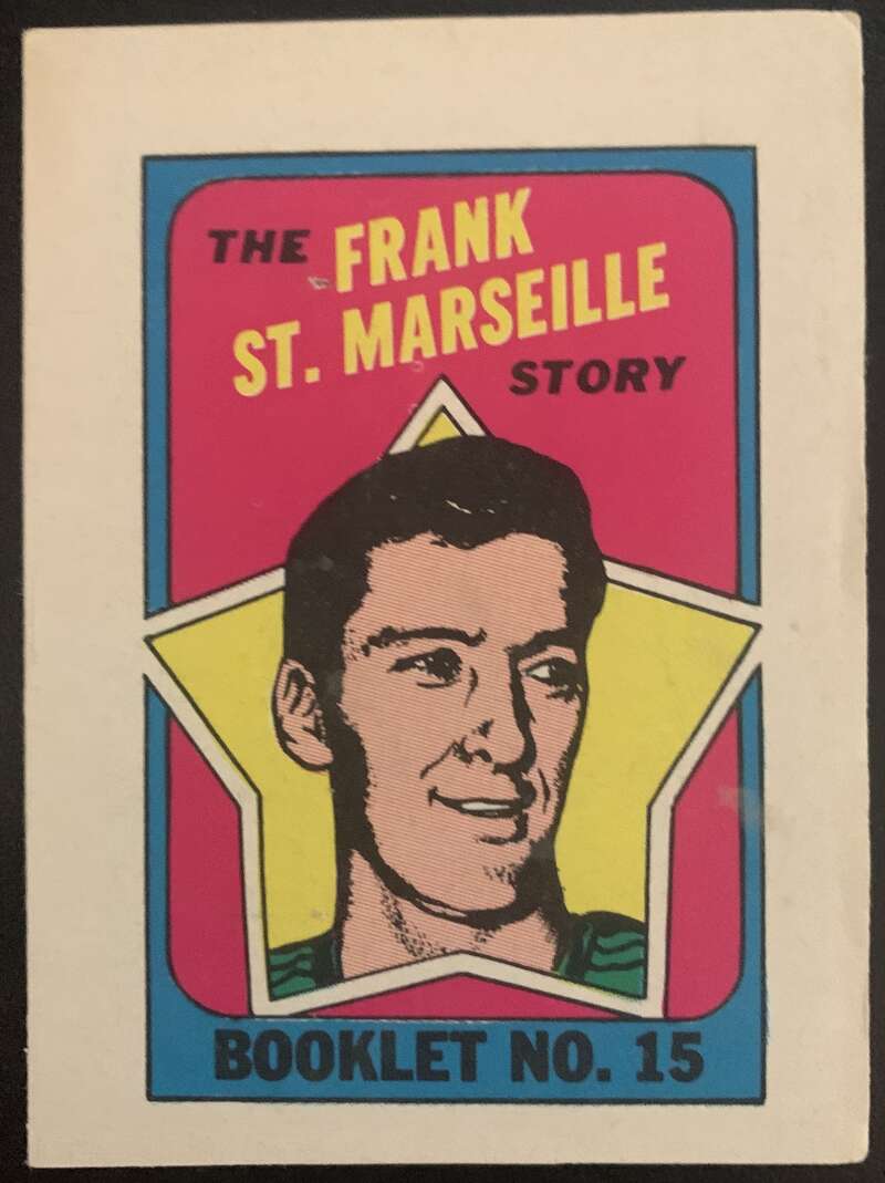 1971-72 O-Pee-Chee Booklets #15 Frank St. Marseille St. Louis Blues V7438