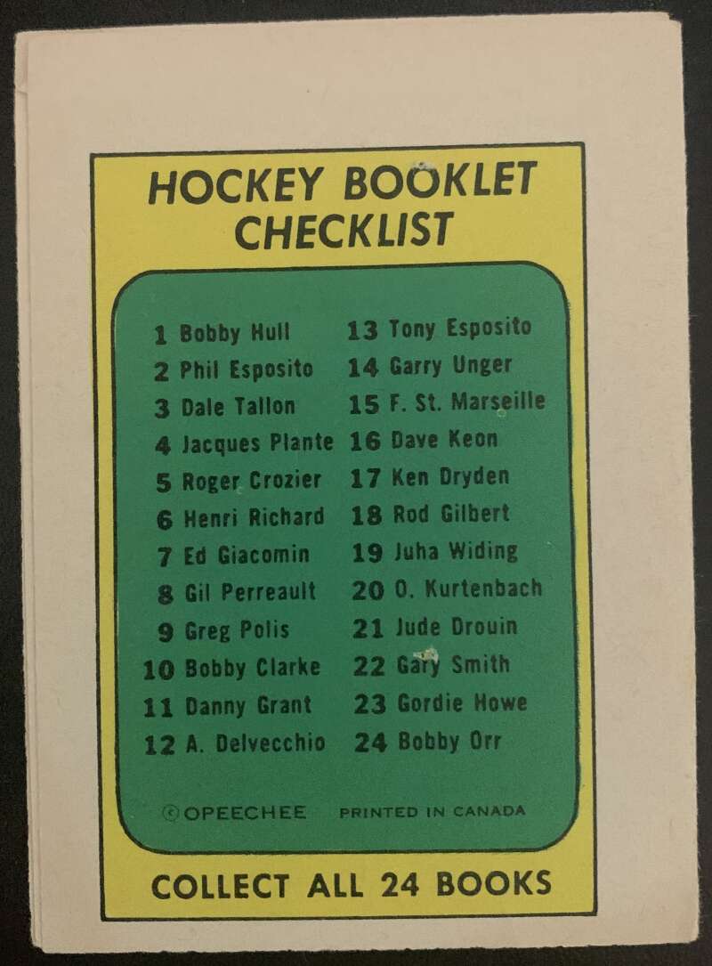 1971-72 O-Pee-Chee Booklets #16 Dave Keon  Toronto Maple Leafs  V7442