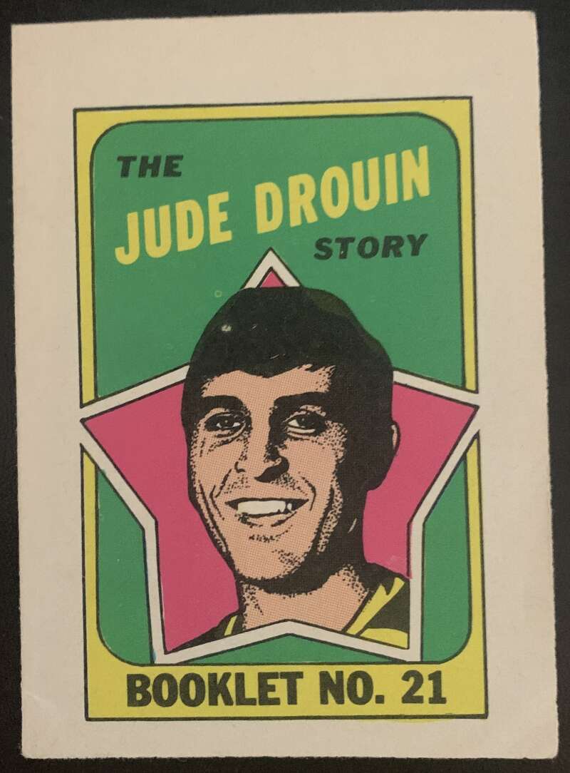 1971-72 O-Pee-Chee Booklets #21 Jude Drouin Minnesota North Stars V7450