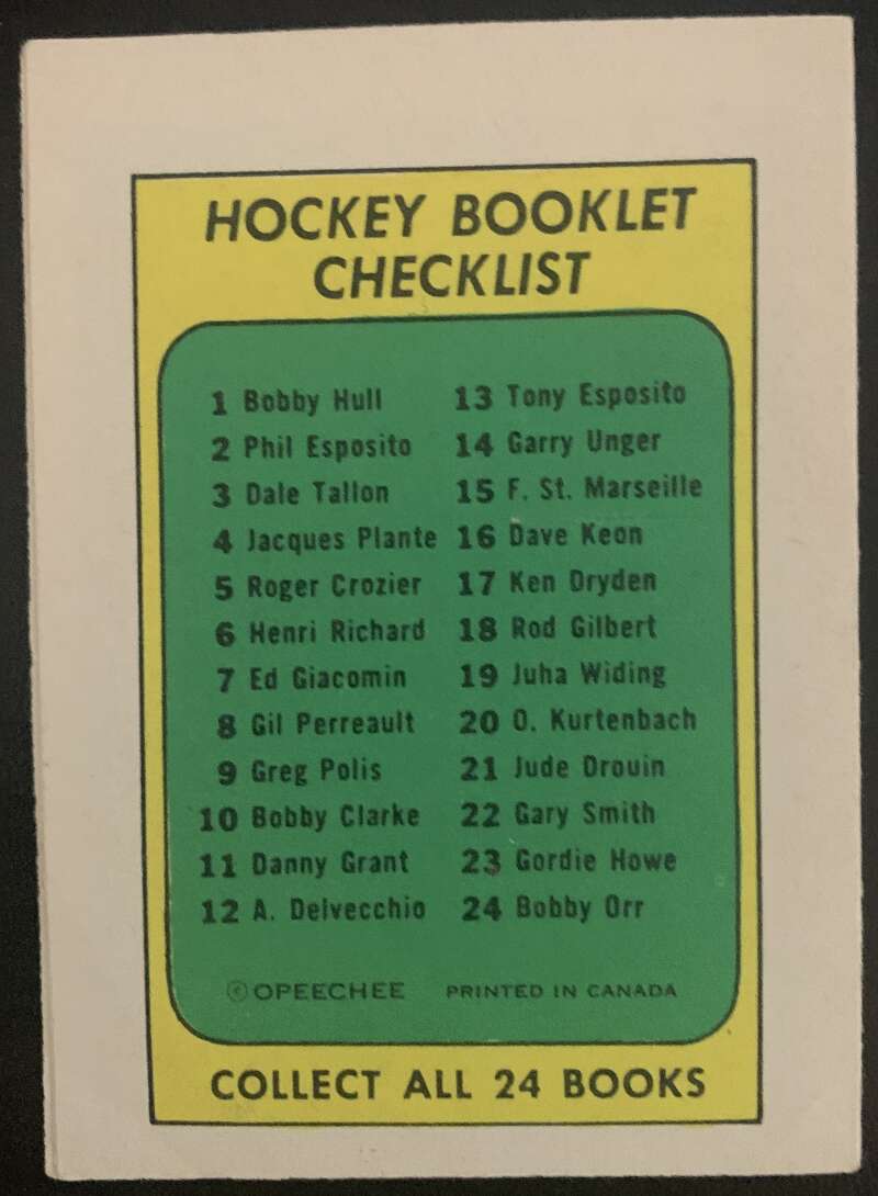 1971-72 O-Pee-Chee Booklets #21 Jude Drouin Minnesota North Stars V7450