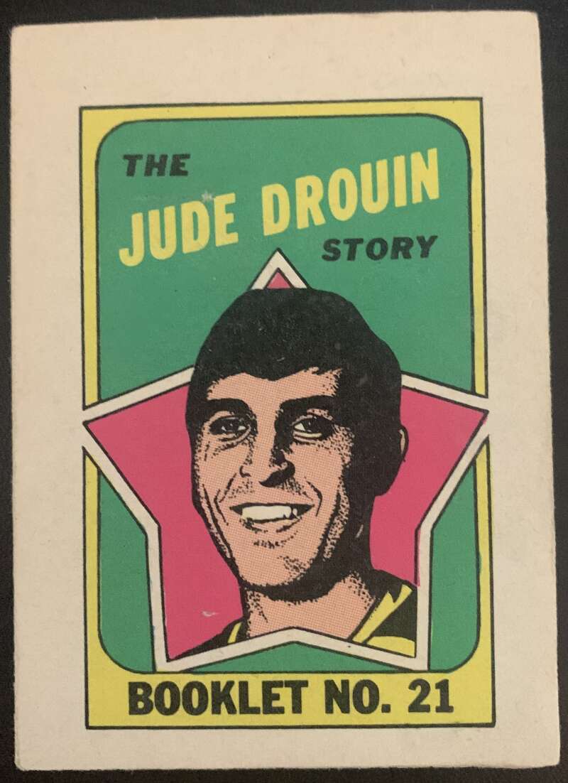 1971-72 O-Pee-Chee Booklets #21 Jude Drouin Minnesota North Stars V7451