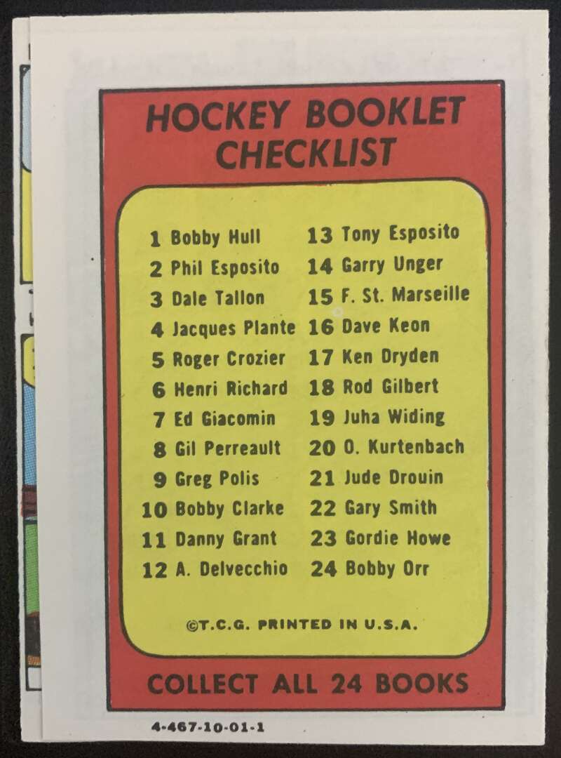 1971-72 O-Pee-Chee Booklets Topps #19 Juha Widing Los Angeles Kings V7463