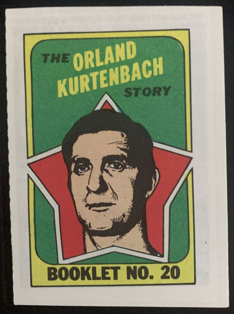 1971-72 O-Pee-Chee Booklets Topps #20 Orland Kurtenbach V7464