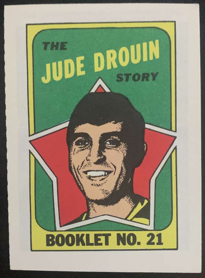 1971-72 O-Pee-Chee Booklets Topps #21 Jude Drouin Minnesota North Stars V7465