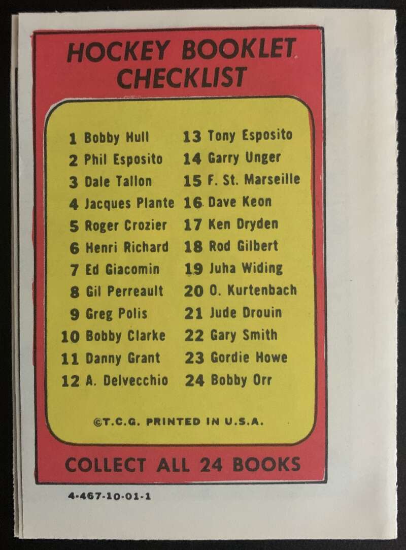 1971-72 O-Pee-Chee Booklets Topps #22 Gary Smith *GUM* V7467