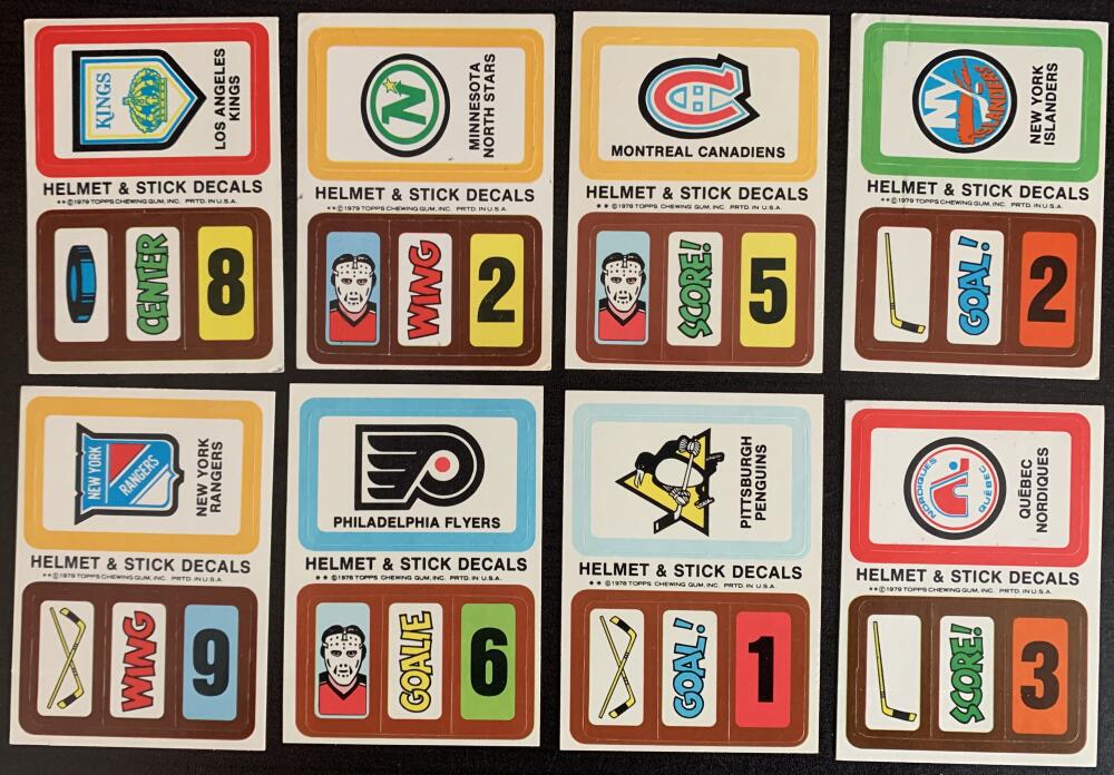 1979-80 Topps Team Stickers Complete Set 1-21 Vintage Hockey 08231