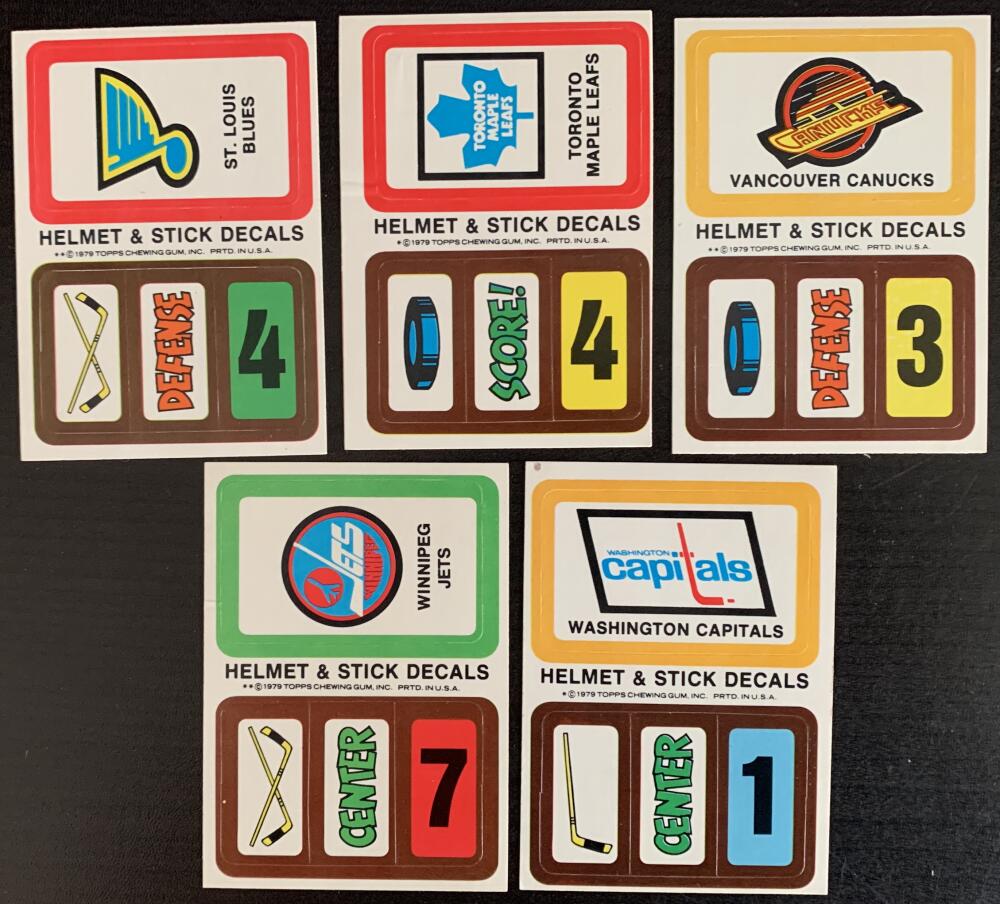1979-80 Topps Team Stickers Complete Set 1-21 Vintage Hockey 08231