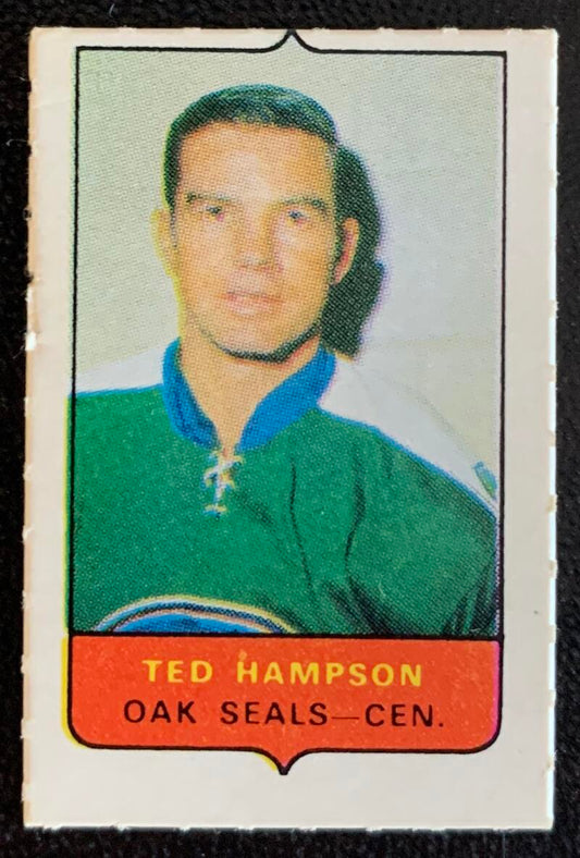 V7495--1969-70 O-Pee-Chee Four-in-One Mini Card Ted Hampson