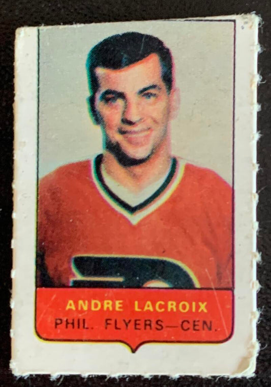 V7502--1969-70 O-Pee-Chee Four-in-One Mini Card Andre Lacroix