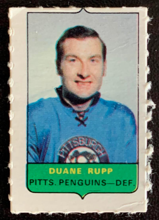 V7521--1969-70 O-Pee-Chee Four-in-One Mini Card Duane Rupp