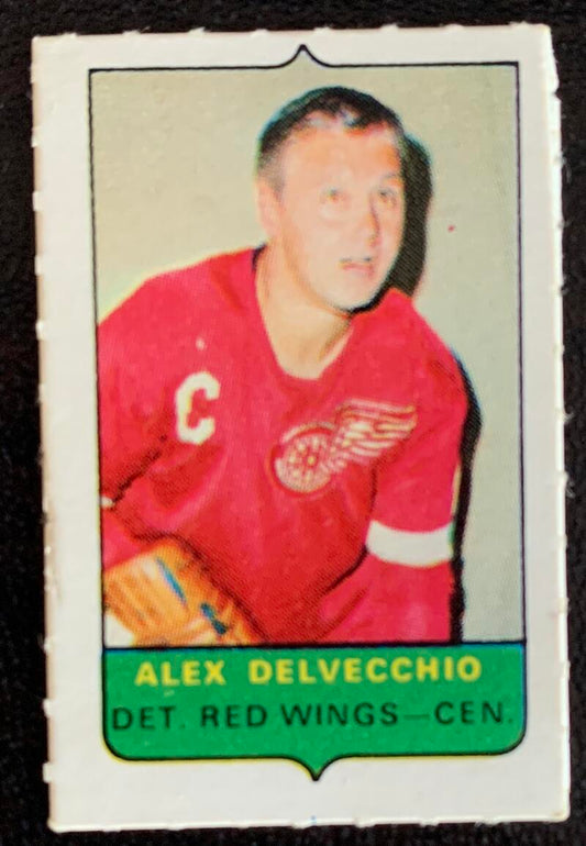 V7530--1969-70 O-Pee-Chee Four-in-One Mini Card Alex Delvecchio