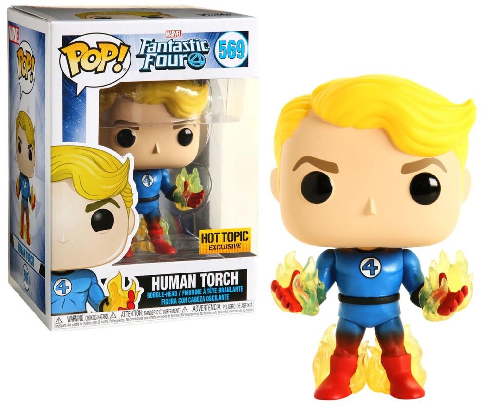 Funko Pop - 569 Marvel Fantastic Four - Human Torch Vinyl Figure *EXCLUSIVE