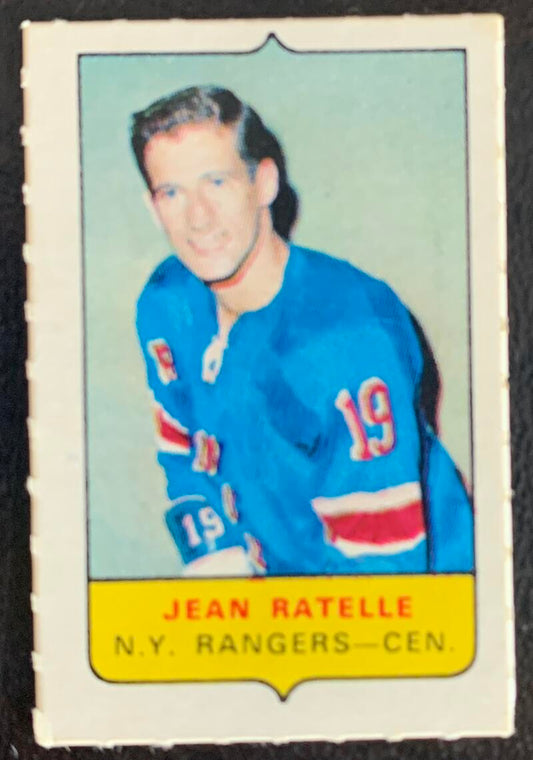 V7562--1969-70 O-Pee-Chee Four-in-One Mini Card Jean Ratelle