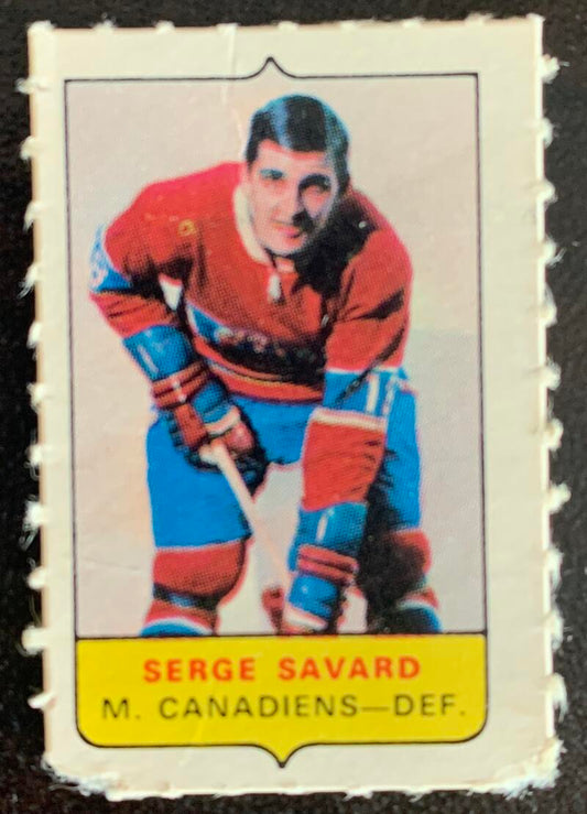 V7564--1969-70 O-Pee-Chee Four-in-One Mini Card Serge Savard