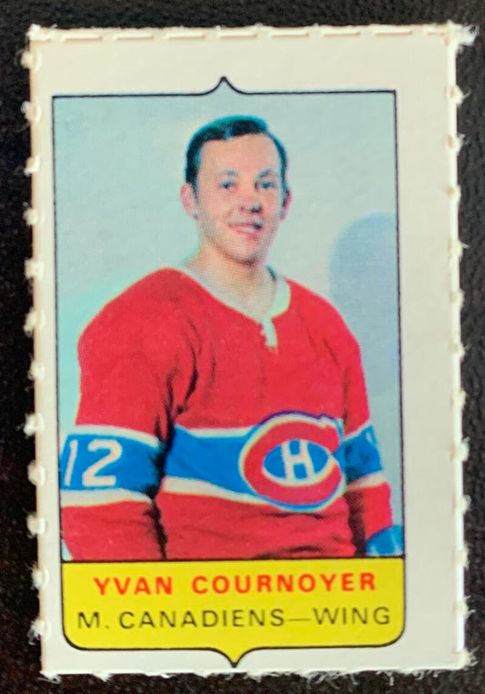V7567--1969-70 O-Pee-Chee Four-in-One Mini Card Yvan Cournoyer