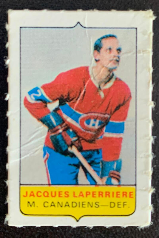 V7571--1969-70 O-Pee-Chee Four-in-One Mini Card Jacques Laperriere