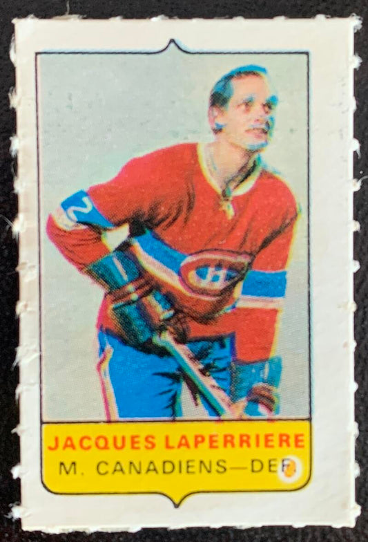 V7573--1969-70 O-Pee-Chee Four-in-One Mini Card Jacques Laperriere