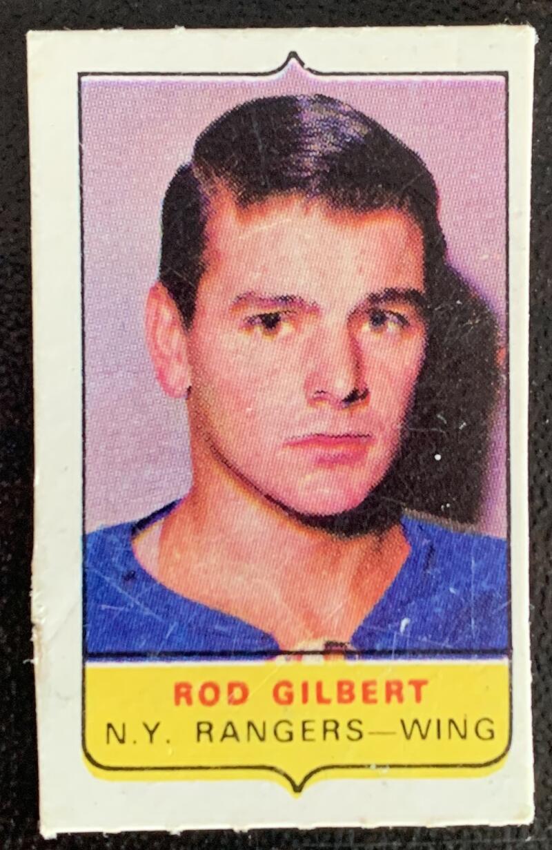 V7579--1969-70 O-Pee-Chee Four-in-One Mini Card Rod Gilbert