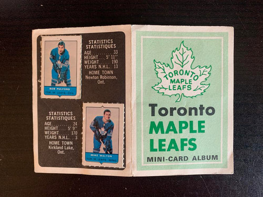 V7592--1969-70 O-Pee-Chee Four-in-One Card Album Toronto Maple Leafs